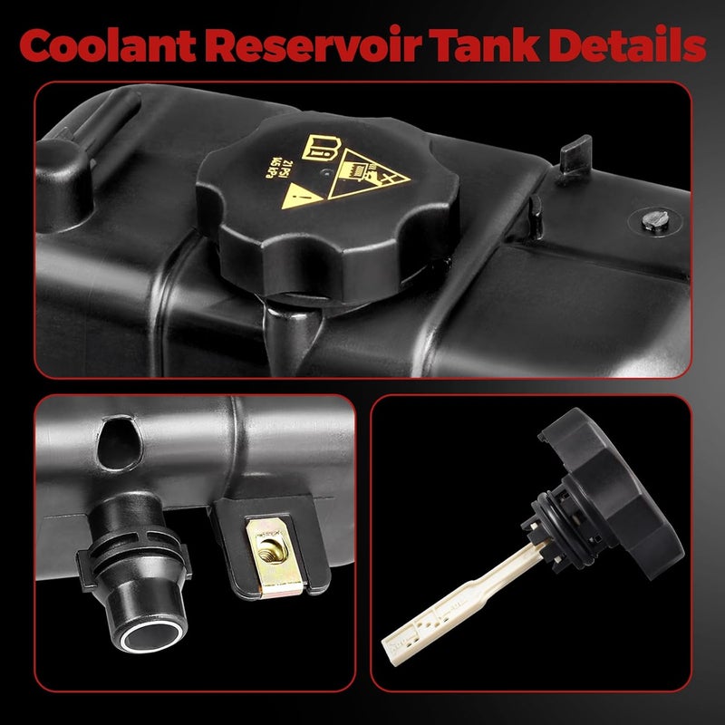 PYHAUTO Engine Coolant Reservoir Tank Recovery Bottle with Cap Compatible with Wrangler 2018 2019 2020 2021 2022 2023 2024 2.0L L4 Replace for 68364312AA 68364312AB 68364312AC - Image 3